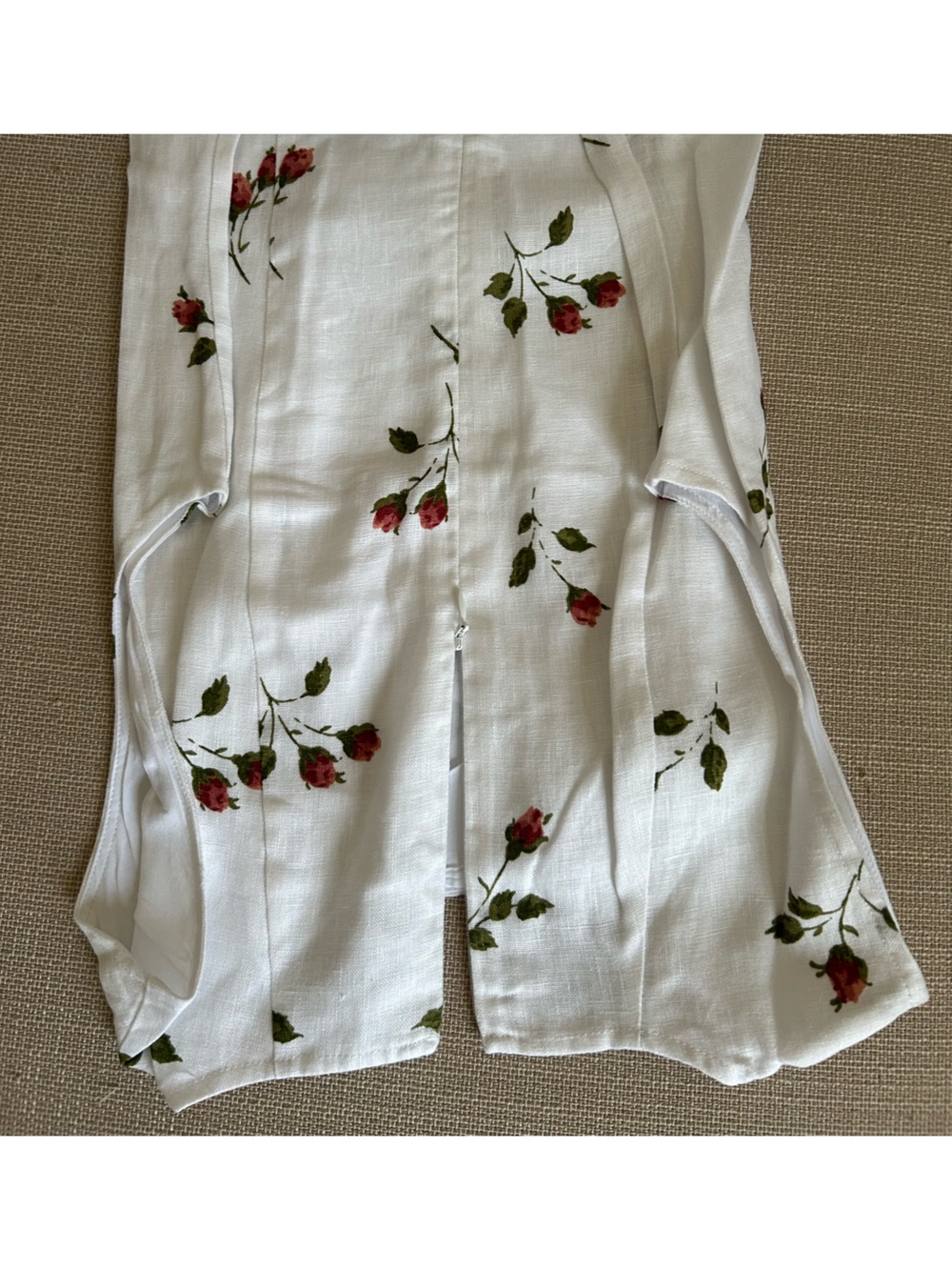 Reformation Cecilia Linen Midi Dress US4 Floating Rose Floral French - Picture 7 of 11